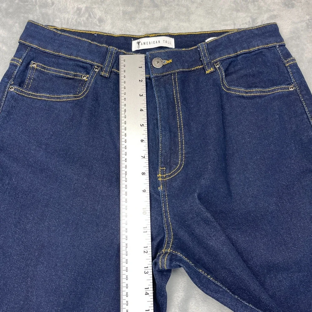 American Tall Jeans Mens 33/35 Ink‎ Blue Harper High Rise Straight Leg Outdoor